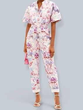 Isabel Marant x Amber Goldhammer Etundra Heart Graffiti Jumpsuit FR38 COA